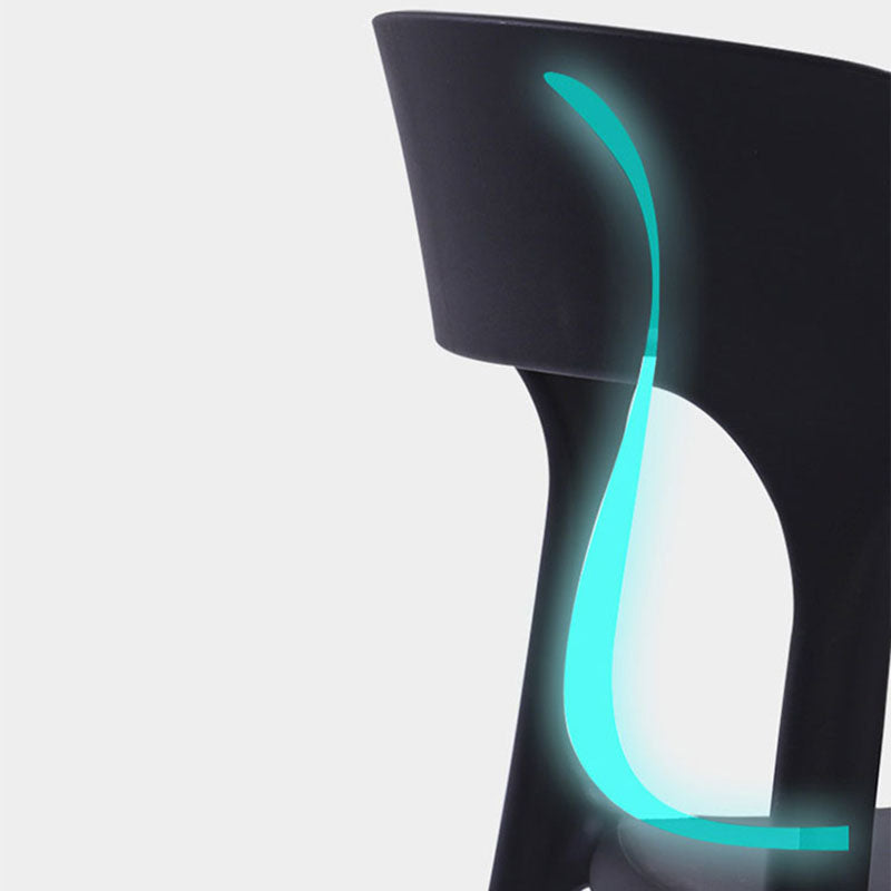 Contemporary Kitchen Chair Dining Armless Side Chair with Plastic Legs Clearhalo ' kitchen&dining_furn' 'Dining Chairs' 'Dining Tables & Seating' 'dining_chair' 'furn' 'furn_dining_chair' 'Furniture' 'furniture_dining_chair' 'Kitchen & Dining Furniture' 'kitchen' 4577530