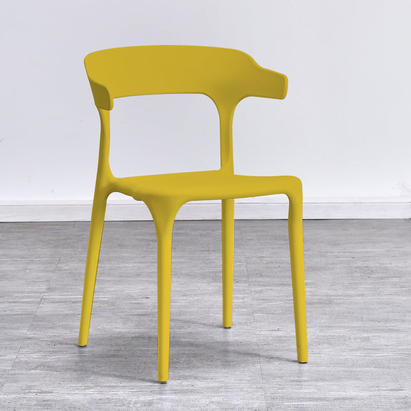Contemporary Kitchen Chair Dining Armless Side Chair with Plastic Legs Ginger 1 Piece Clearhalo ' kitchen&dining_furn' 'Dining Chairs' 'Dining Tables & Seating' 'dining_chair' 'furn' 'furn_dining_chair' 'Furniture' 'furniture_dining_chair' 'Kitchen & Dining Furniture' 'kitchen' 4577537