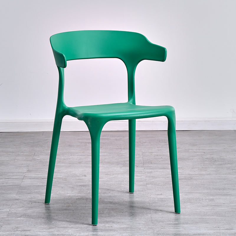 Contemporary Kitchen Chair Dining Armless Side Chair with Plastic Legs Green 1 Piece Clearhalo ' kitchen&dining_furn' 'Dining Chairs' 'Dining Tables & Seating' 'dining_chair' 'furn' 'furn_dining_chair' 'Furniture' 'furniture_dining_chair' 'Kitchen & Dining Furniture' 'kitchen' 4577543