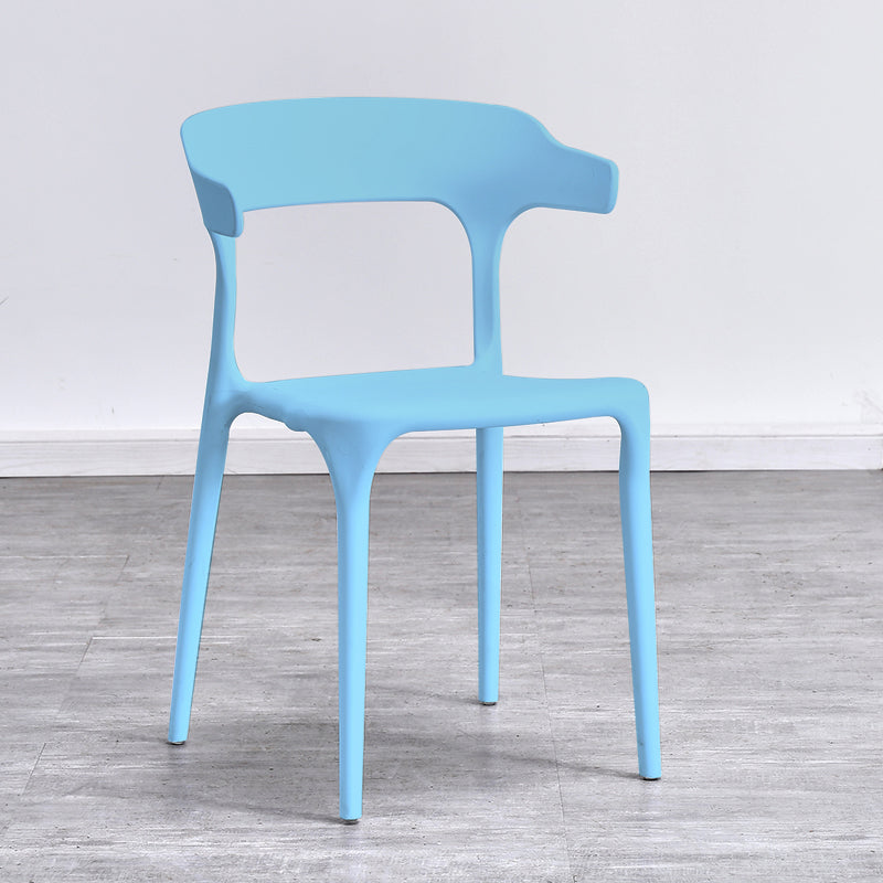 Contemporary Kitchen Chair Dining Armless Side Chair with Plastic Legs Light Blue 1 Piece Clearhalo ' kitchen&dining_furn' 'Dining Chairs' 'Dining Tables & Seating' 'dining_chair' 'furn' 'furn_dining_chair' 'Furniture' 'furniture_dining_chair' 'Kitchen & Dining Furniture' 'kitchen' 4577549