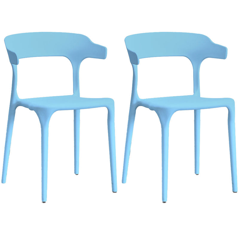 Contemporary Kitchen Chair Dining Armless Side Chair with Plastic Legs Light Blue 2 Piece Set Clearhalo ' kitchen&dining_furn' 'Dining Chairs' 'Dining Tables & Seating' 'dining_chair' 'furn' 'furn_dining_chair' 'Furniture' 'furniture_dining_chair' 'Kitchen & Dining Furniture' 'kitchen' 4577550