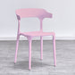 Contemporary Kitchen Chair Dining Armless Side Chair with Plastic Legs Pink 1 Piece Clearhalo ' kitchen&dining_furn' 'Dining Chairs' 'Dining Tables & Seating' 'dining_chair' 'furn' 'furn_dining_chair' 'Furniture' 'furniture_dining_chair' 'Kitchen & Dining Furniture' 'kitchen' 4577558
