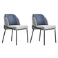 Contemporary Kitchen Chairs Dining Armless Side Chair with Metal Legs Blue 2 Piece Set Clearhalo ' kitchen&dining_furn' 'Dining Chairs' 'Dining Tables & Seating' 'dining_chair' 'furn' 'furn_dining_chair' 'Furniture' 'furniture_dining_chair' 'Kitchen & Dining Furniture' 'kitchen' 4577565