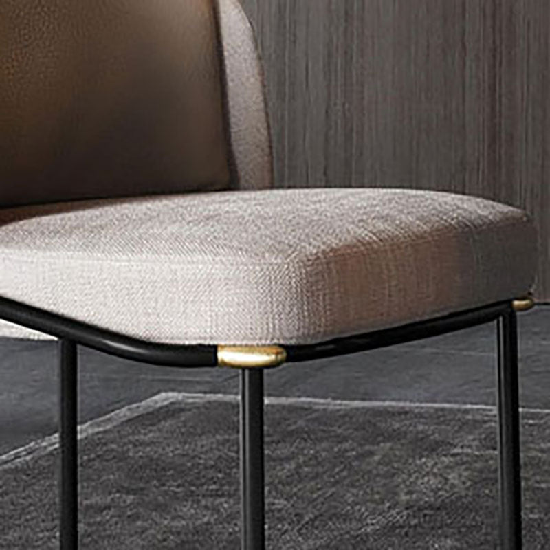 Contemporary Kitchen Chairs Dining Armless Side Chair with Metal Legs Clearhalo ' kitchen&dining_furn' 'Dining Chairs' 'Dining Tables & Seating' 'dining_chair' 'furn' 'furn_dining_chair' 'Furniture' 'furniture_dining_chair' 'Kitchen & Dining Furniture' 'kitchen' 4577572