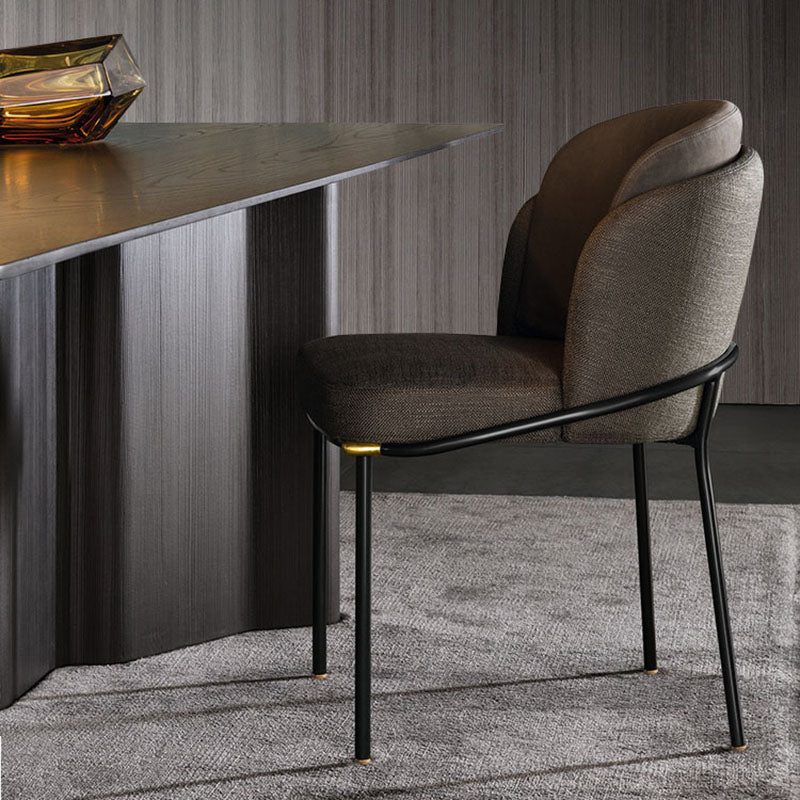 Contemporary Kitchen Chairs Dining Armless Side Chair with Metal Legs Clearhalo ' kitchen&dining_furn' 'Dining Chairs' 'Dining Tables & Seating' 'dining_chair' 'furn' 'furn_dining_chair' 'Furniture' 'furniture_dining_chair' 'Kitchen & Dining Furniture' 'kitchen' 4577578