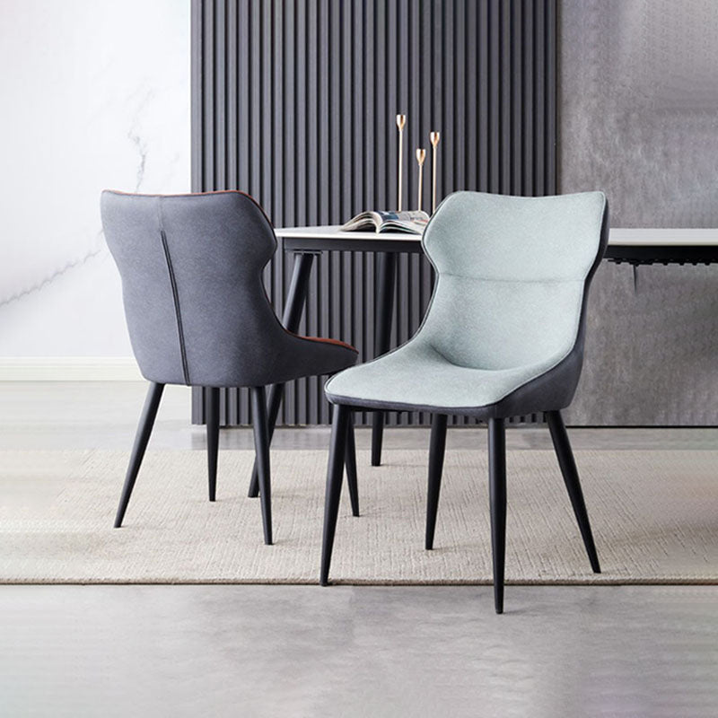 Contemporary Kitchen Chairs Dining Arm Side Chair with Metal Legs Clearhalo ' kitchen&dining_furn' 'Dining Chairs' 'Dining Tables & Seating' 'dining_chair' 'furn' 'furn_dining_chair' 'Furniture' 'furniture_dining_chair' 'Kitchen & Dining Furniture' 'kitchen' 4577580