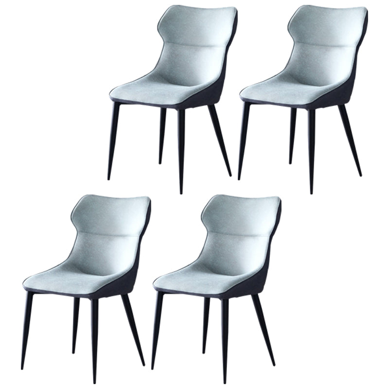 Contemporary Kitchen Chairs Dining Arm Side Chair with Metal Legs Light Green 4 Piece Set Clearhalo ' kitchen&dining_furn' 'Dining Chairs' 'Dining Tables & Seating' 'dining_chair' 'furn' 'furn_dining_chair' 'Furniture' 'furniture_dining_chair' 'Kitchen & Dining Furniture' 'kitchen' 4577584