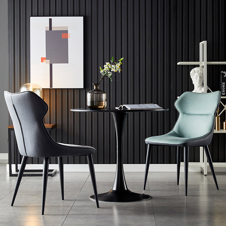 Contemporary Kitchen Chairs Dining Arm Side Chair with Metal Legs Clearhalo ' kitchen&dining_furn' 'Dining Chairs' 'Dining Tables & Seating' 'dining_chair' 'furn' 'furn_dining_chair' 'Furniture' 'furniture_dining_chair' 'Kitchen & Dining Furniture' 'kitchen' 4577596