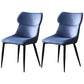 Contemporary Kitchen Chairs Dining Arm Side Chair with Metal Legs Dark Blue 2 Piece Set Clearhalo ' kitchen&dining_furn' 'Dining Chairs' 'Dining Tables & Seating' 'dining_chair' 'furn' 'furn_dining_chair' 'Furniture' 'furniture_dining_chair' 'Kitchen & Dining Furniture' 'kitchen' 4577600