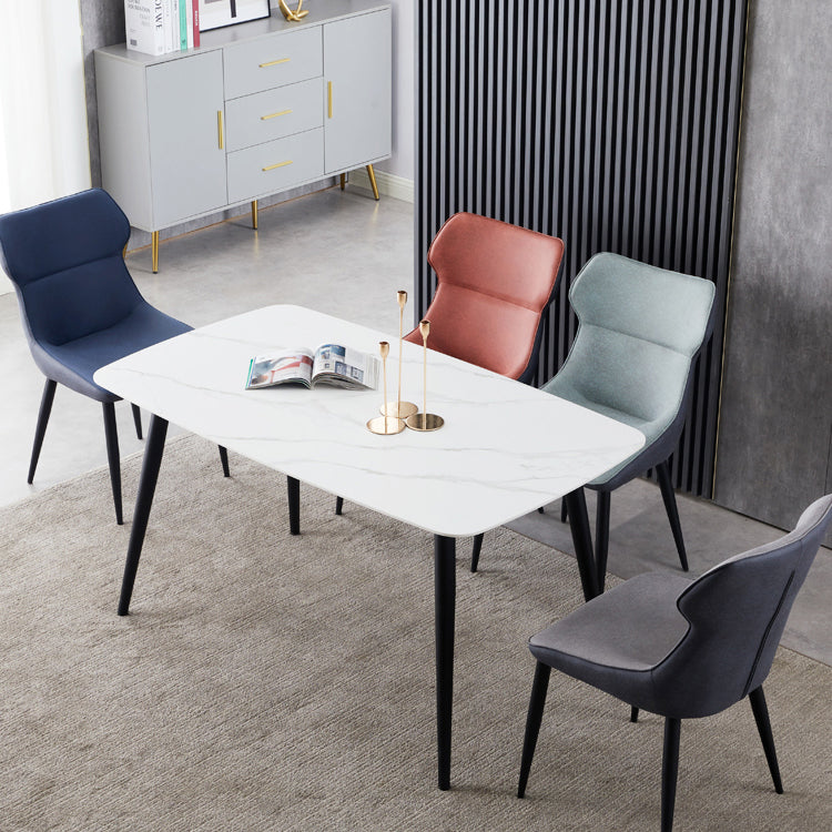 Contemporary Kitchen Chairs Dining Arm Side Chair with Metal Legs Clearhalo ' kitchen&dining_furn' 'Dining Chairs' 'Dining Tables & Seating' 'dining_chair' 'furn' 'furn_dining_chair' 'Furniture' 'furniture_dining_chair' 'Kitchen & Dining Furniture' 'kitchen' 4577603