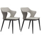 Contemporary Kitchen Chairs Dining Open Back Arm Side Chairs with Metal Legs Cream Gray 2 Piece Set Clearhalo ' kitchen&dining_furn' 'Dining Chairs' 'Dining Tables & Seating' 'dining_chair' 'furn' 'furn_dining_chair' 'Furniture' 'furniture_dining_chair' 'Kitchen & Dining Furniture' 'kitchen' 4577609