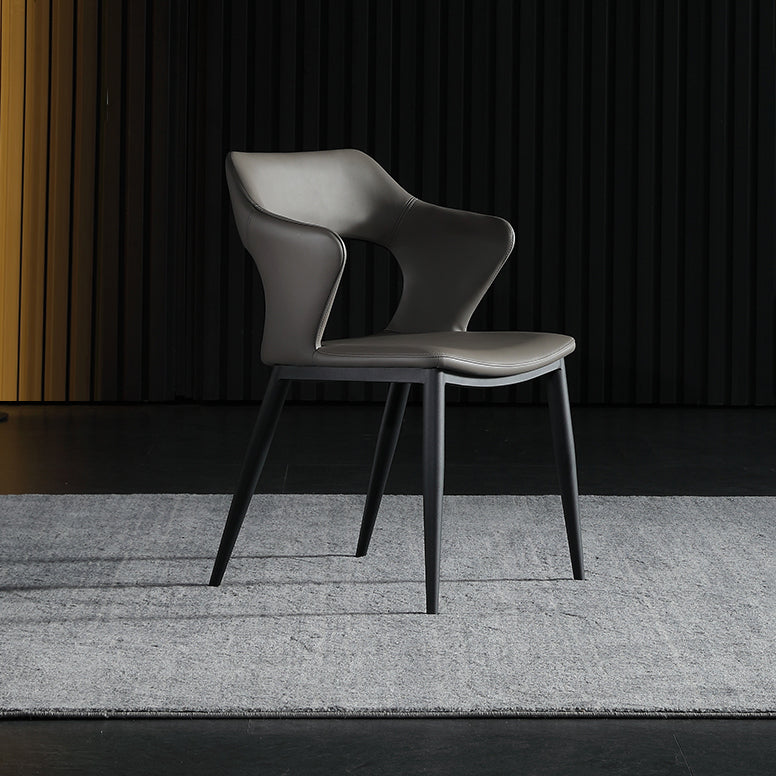 Contemporary Kitchen Chairs Dining Open Back Arm Side Chairs with Metal Legs Clearhalo ' kitchen&dining_furn' 'Dining Chairs' 'Dining Tables & Seating' 'dining_chair' 'furn' 'furn_dining_chair' 'Furniture' 'furniture_dining_chair' 'Kitchen & Dining Furniture' 'kitchen' 4577619