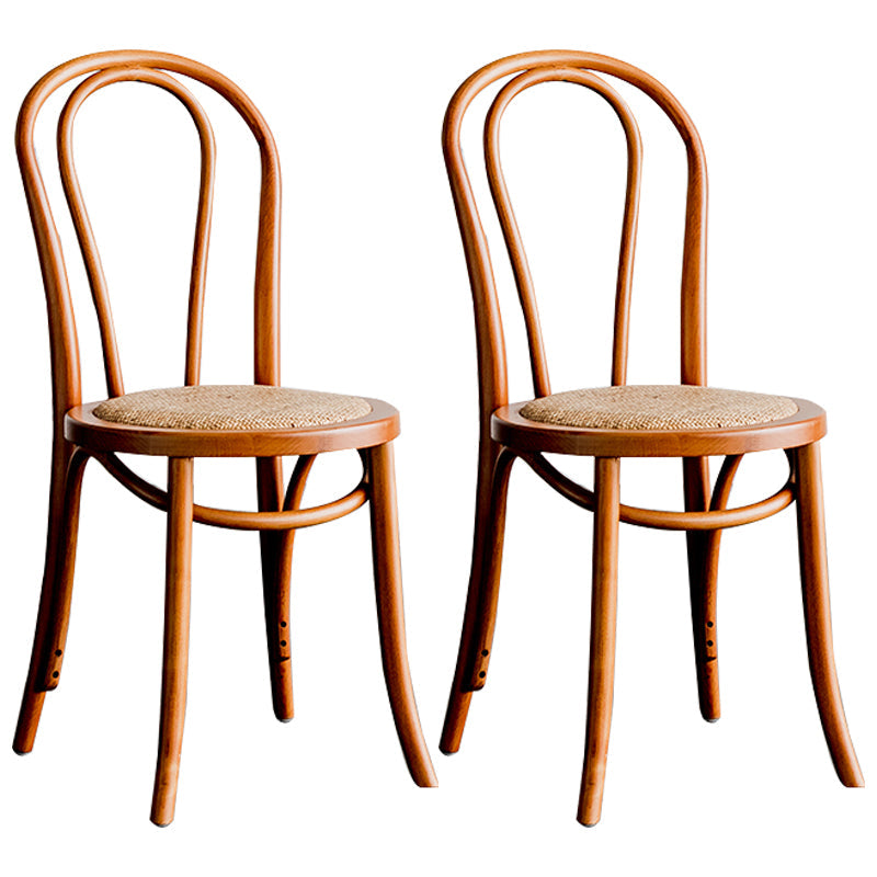Contemporary Kitchen Chairs Dining Wood Windsor Back Armless Side Chairs Orange 2 Piece Set Clearhalo ' kitchen&dining_furn' 'Dining Chairs' 'Dining Tables & Seating' 'dining_chair' 'furn' 'furn_dining_chair' 'Furniture' 'furniture_dining_chair' 'Kitchen & Dining Furniture' 'kitchen' 4577630