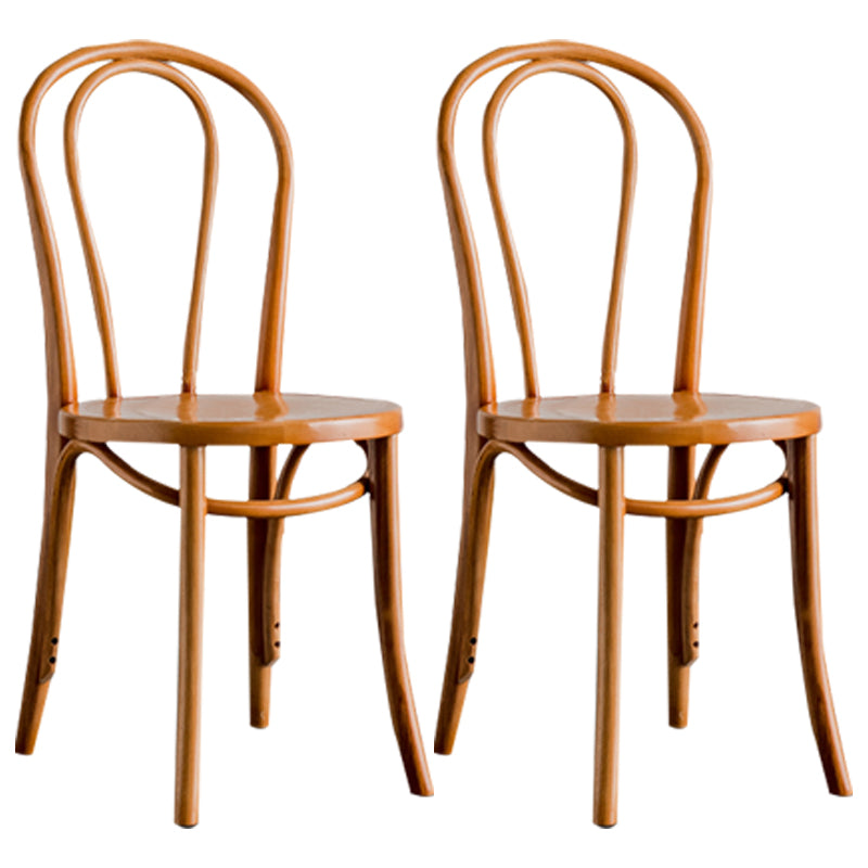 Contemporary Kitchen Chairs Dining Wood Windsor Back Armless Side Chairs Brown 2 Piece Set Clearhalo ' kitchen&dining_furn' 'Dining Chairs' 'Dining Tables & Seating' 'dining_chair' 'furn' 'furn_dining_chair' 'Furniture' 'furniture_dining_chair' 'Kitchen & Dining Furniture' 'kitchen' 4577635