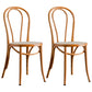 Contemporary Kitchen Chairs Dining Wood Windsor Back Armless Side Chairs Light Brown 2 Piece Set Clearhalo ' kitchen&dining_furn' 'Dining Chairs' 'Dining Tables & Seating' 'dining_chair' 'furn' 'furn_dining_chair' 'Furniture' 'furniture_dining_chair' 'Kitchen & Dining Furniture' 'kitchen' 4577641