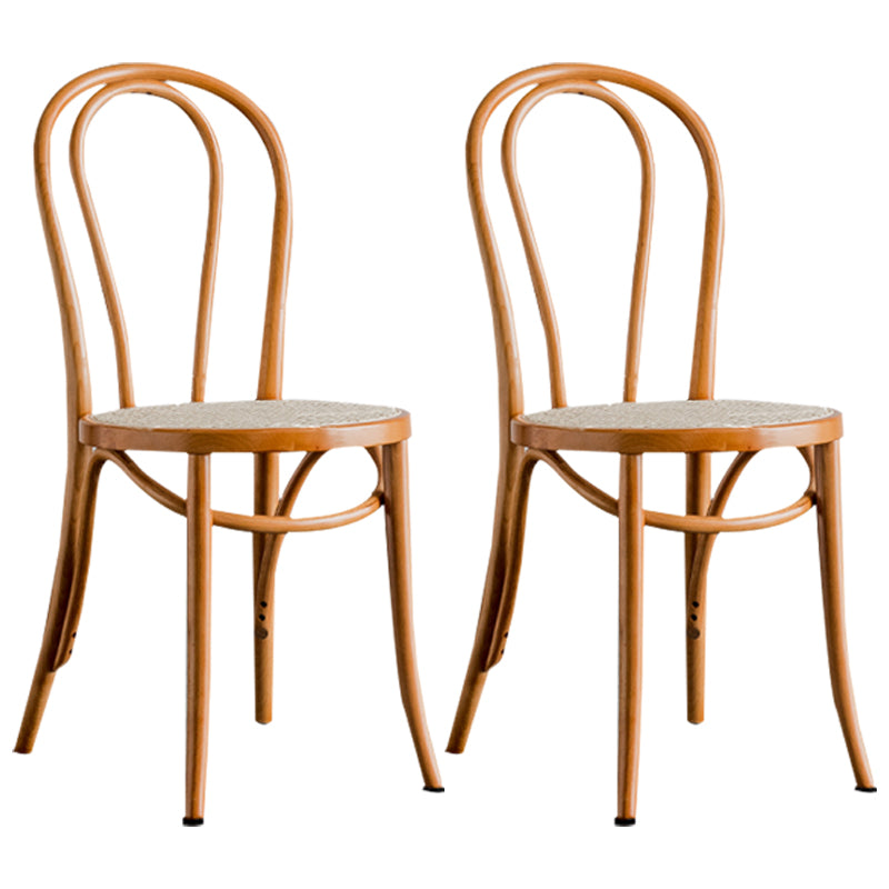 Contemporary Kitchen Chairs Dining Wood Windsor Back Armless Side Chairs Light Brown 2 Piece Set Clearhalo ' kitchen&dining_furn' 'Dining Chairs' 'Dining Tables & Seating' 'dining_chair' 'furn' 'furn_dining_chair' 'Furniture' 'furniture_dining_chair' 'Kitchen & Dining Furniture' 'kitchen' 4577641