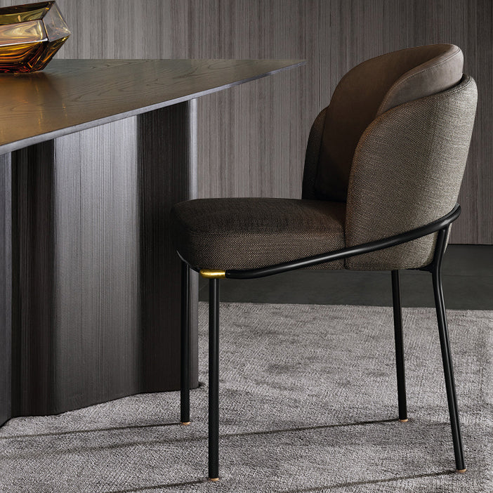 Contemporary Kitchen Chair Armless Side Chair with Metal Legs Clearhalo ' kitchen&dining_furn' 'Dining Chairs' 'Dining Tables & Seating' 'dining_chair' 'furn' 'furn_dining_chair' 'Furniture' 'furniture_dining_chair' 'Kitchen & Dining Furniture' 'kitchen' 4577658