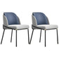 Contemporary Kitchen Chair Armless Side Chair with Metal Legs Blue 2 Piece Set Clearhalo ' kitchen&dining_furn' 'Dining Chairs' 'Dining Tables & Seating' 'dining_chair' 'furn' 'furn_dining_chair' 'Furniture' 'furniture_dining_chair' 'Kitchen & Dining Furniture' 'kitchen' 4577667