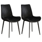 Contemporary Kitchen Chairs Armless Side Chair with Metal Legs Black 2 Piece Set Clearhalo ' kitchen&dining_furn' 'Dining Chairs' 'Dining Tables & Seating' 'dining_chair' 'furn' 'furn_dining_chair' 'Furniture' 'furniture_dining_chair' 'Kitchen & Dining Furniture' 'kitchen' 4577681