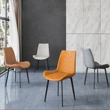 Contemporary Kitchen Chairs Armless Side Chair with Metal Legs Clearhalo ' kitchen&dining_furn' 'Dining Chairs' 'Dining Tables & Seating' 'dining_chair' 'furn' 'furn_dining_chair' 'Furniture' 'furniture_dining_chair' 'Kitchen & Dining Furniture' 'kitchen' 4577684