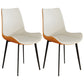 Contemporary Kitchen Chairs Armless Side Chair with Metal Legs White-Orange 2 Piece Set Clearhalo ' kitchen&dining_furn' 'Dining Chairs' 'Dining Tables & Seating' 'dining_chair' 'furn' 'furn_dining_chair' 'Furniture' 'furniture_dining_chair' 'Kitchen & Dining Furniture' 'kitchen' 4577689