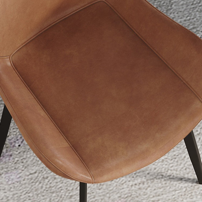 Contemporary Kitchen Chairs Armless Side Chair with Metal Legs Clearhalo ' kitchen&dining_furn' 'Dining Chairs' 'Dining Tables & Seating' 'dining_chair' 'furn' 'furn_dining_chair' 'Furniture' 'furniture_dining_chair' 'Kitchen & Dining Furniture' 'kitchen' 4577695