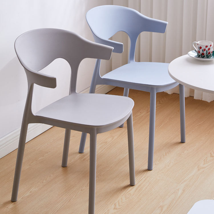 Contemporary Kitchen Stackable Chair Dining Armless Side Chair with Plastic Legs Clearhalo ' kitchen&dining_furn' 'Dining Chairs' 'Dining Tables & Seating' 'dining_chair' 'furn' 'furn_dining_chair' 'Furniture' 'furniture_dining_chair' 'Kitchen & Dining Furniture' 'kitchen' 4577704