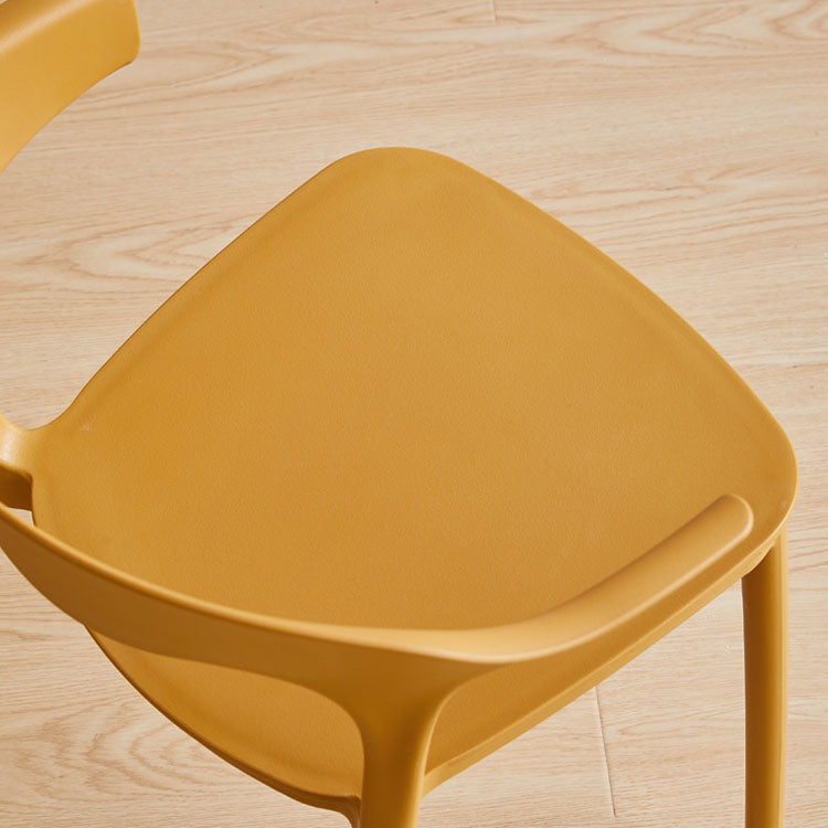 Contemporary Kitchen Stackable Chair Dining Armless Side Chair with Plastic Legs Clearhalo ' kitchen&dining_furn' 'Dining Chairs' 'Dining Tables & Seating' 'dining_chair' 'furn' 'furn_dining_chair' 'Furniture' 'furniture_dining_chair' 'Kitchen & Dining Furniture' 'kitchen' 4577712