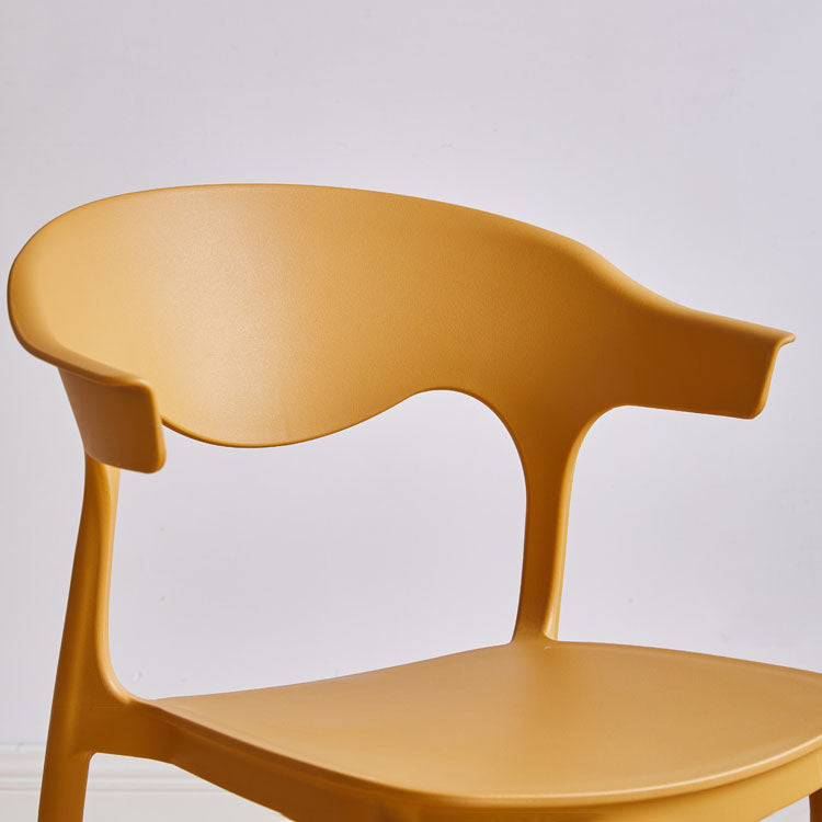 Contemporary Kitchen Stackable Chair Dining Armless Side Chair with Plastic Legs Clearhalo ' kitchen&dining_furn' 'Dining Chairs' 'Dining Tables & Seating' 'dining_chair' 'furn' 'furn_dining_chair' 'Furniture' 'furniture_dining_chair' 'Kitchen & Dining Furniture' 'kitchen' 4577715