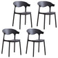 Contemporary Kitchen Stackable Chair Dining Armless Side Chair with Plastic Legs Black 4 Piece Set Clearhalo ' kitchen&dining_furn' 'Dining Chairs' 'Dining Tables & Seating' 'dining_chair' 'furn' 'furn_dining_chair' 'Furniture' 'furniture_dining_chair' 'Kitchen & Dining Furniture' 'kitchen' 4577716