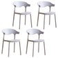 Contemporary Kitchen Stackable Chair Dining Armless Side Chair with Plastic Legs Grey 4 Piece Set Clearhalo ' kitchen&dining_furn' 'Dining Chairs' 'Dining Tables & Seating' 'dining_chair' 'furn' 'furn_dining_chair' 'Furniture' 'furniture_dining_chair' 'Kitchen & Dining Furniture' 'kitchen' 4577736