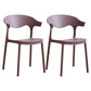 Contemporary Kitchen Stackable Chair Dining Armless Side Chair with Plastic Legs Purple 2 Piece Set Clearhalo ' kitchen&dining_furn' 'Dining Chairs' 'Dining Tables & Seating' 'dining_chair' 'furn' 'furn_dining_chair' 'Furniture' 'furniture_dining_chair' 'Kitchen & Dining Furniture' 'kitchen' 4577738