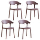 Contemporary Kitchen Stackable Chair Dining Armless Side Chair with Plastic Legs Purple 4 Piece Set Clearhalo ' kitchen&dining_furn' 'Dining Chairs' 'Dining Tables & Seating' 'dining_chair' 'furn' 'furn_dining_chair' 'Furniture' 'furniture_dining_chair' 'Kitchen & Dining Furniture' 'kitchen' 4577739