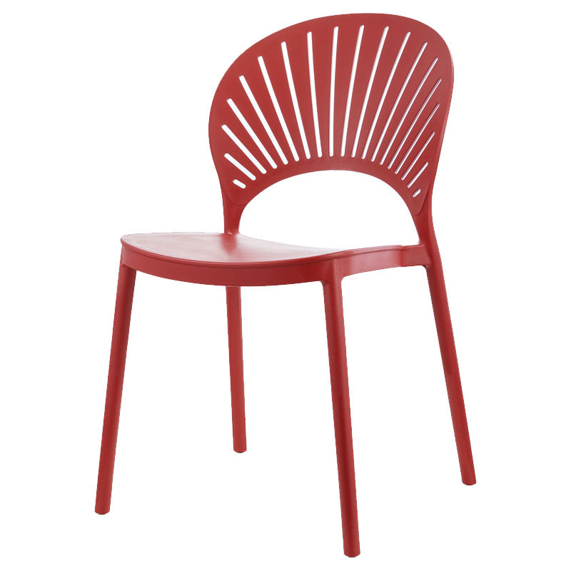 Contemporary Kitchen Stackable Chairs Plastic Dining Armless Side Chair Burgundy 1 Piece Clearhalo ' kitchen&dining_furn' 'Dining Chairs' 'Dining Tables & Seating' 'dining_chair' 'furn' 'furn_dining_chair' 'Furniture' 'furniture_dining_chair' 'Kitchen & Dining Furniture' 'kitchen' 4577748