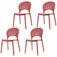 Contemporary Kitchen Stackable Chairs Plastic Dining Armless Side Chair Burgundy 4 Piece Set Clearhalo ' kitchen&dining_furn' 'Dining Chairs' 'Dining Tables & Seating' 'dining_chair' 'furn' 'furn_dining_chair' 'Furniture' 'furniture_dining_chair' 'Kitchen & Dining Furniture' 'kitchen' 4577752
