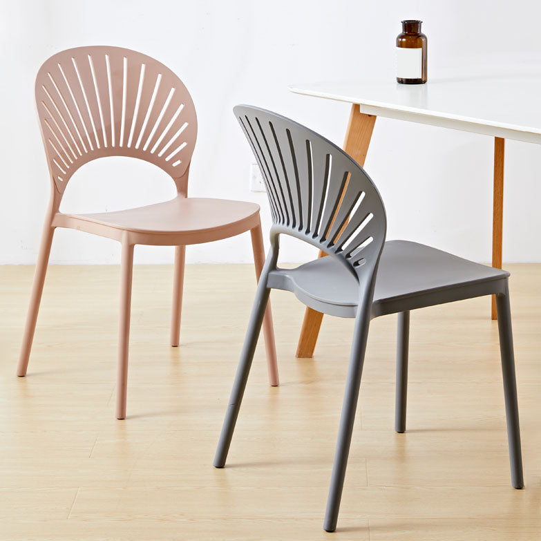 Contemporary Kitchen Stackable Chairs Plastic Dining Armless Side Chair Clearhalo ' kitchen&dining_furn' 'Dining Chairs' 'Dining Tables & Seating' 'dining_chair' 'furn' 'furn_dining_chair' 'Furniture' 'furniture_dining_chair' 'Kitchen & Dining Furniture' 'kitchen' 4577760