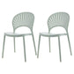 Contemporary Kitchen Stackable Chairs Plastic Dining Armless Side Chair Green 2 Piece Set Clearhalo ' kitchen&dining_furn' 'Dining Chairs' 'Dining Tables & Seating' 'dining_chair' 'furn' 'furn_dining_chair' 'Furniture' 'furniture_dining_chair' 'Kitchen & Dining Furniture' 'kitchen' 4577768
