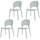 Contemporary Kitchen Stackable Chairs Plastic Dining Armless Side Chair Green 4 Piece Set Clearhalo ' kitchen&dining_furn' 'Dining Chairs' 'Dining Tables & Seating' 'dining_chair' 'furn' 'furn_dining_chair' 'Furniture' 'furniture_dining_chair' 'Kitchen & Dining Furniture' 'kitchen' 4577769