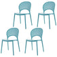 Contemporary Kitchen Stackable Chairs Plastic Dining Armless Side Chair Blue 4 Piece Set Clearhalo ' kitchen&dining_furn' 'Dining Chairs' 'Dining Tables & Seating' 'dining_chair' 'furn' 'furn_dining_chair' 'Furniture' 'furniture_dining_chair' 'Kitchen & Dining Furniture' 'kitchen' 4577776