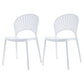 Contemporary Kitchen Stackable Chairs Plastic Dining Armless Side Chair White 2 Piece Set Clearhalo ' kitchen&dining_furn' 'Dining Chairs' 'Dining Tables & Seating' 'dining_chair' 'furn' 'furn_dining_chair' 'Furniture' 'furniture_dining_chair' 'Kitchen & Dining Furniture' 'kitchen' 4577787