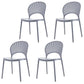 Contemporary Kitchen Stackable Chairs Plastic Dining Armless Side Chair Grey 4 Piece Set Clearhalo ' kitchen&dining_furn' 'Dining Chairs' 'Dining Tables & Seating' 'dining_chair' 'furn' 'furn_dining_chair' 'Furniture' 'furniture_dining_chair' 'Kitchen & Dining Furniture' 'kitchen' 4577797