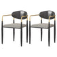 Contemporary Kitchen Chair Dining Arm Side Chair with Metal Legs Black 2 Piece Set Clearhalo ' kitchen&dining_furn' 'Dining Chairs' 'Dining Tables & Seating' 'dining_chair' 'furn' 'furn_dining_chair' 'Furniture' 'furniture_dining_chair' 'Kitchen & Dining Furniture' 'kitchen' 4577804