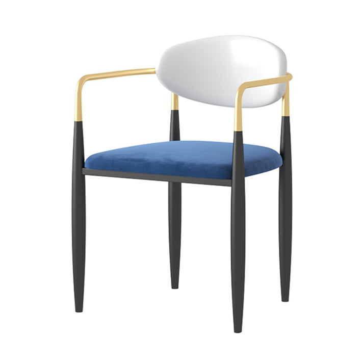 Contemporary Kitchen Chair Dining Arm Side Chair with Metal Legs Clearhalo ' kitchen&dining_furn' 'Dining Chairs' 'Dining Tables & Seating' 'dining_chair' 'furn' 'furn_dining_chair' 'Furniture' 'furniture_dining_chair' 'Kitchen & Dining Furniture' 'kitchen' 4577810