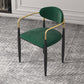 Contemporary Kitchen Chair Dining Arm Side Chair with Metal Legs Green 1 Piece Clearhalo ' kitchen&dining_furn' 'Dining Chairs' 'Dining Tables & Seating' 'dining_chair' 'furn' 'furn_dining_chair' 'Furniture' 'furniture_dining_chair' 'Kitchen & Dining Furniture' 'kitchen' 4577814