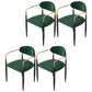 Contemporary Kitchen Chair Dining Arm Side Chair with Metal Legs Green 4 Piece Set Clearhalo ' kitchen&dining_furn' 'Dining Chairs' 'Dining Tables & Seating' 'dining_chair' 'furn' 'furn_dining_chair' 'Furniture' 'furniture_dining_chair' 'Kitchen & Dining Furniture' 'kitchen' 4577819