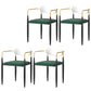 Contemporary Kitchen Chair Dining Arm Side Chair with Metal Legs White-Green 4 Piece Set Clearhalo ' kitchen&dining_furn' 'Dining Chairs' 'Dining Tables & Seating' 'dining_chair' 'furn' 'furn_dining_chair' 'Furniture' 'furniture_dining_chair' 'Kitchen & Dining Furniture' 'kitchen' 4577825
