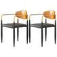 Contemporary Kitchen Chair Dining Arm Side Chair with Metal Legs Orange Black 2 Piece Set Clearhalo ' kitchen&dining_furn' 'Dining Chairs' 'Dining Tables & Seating' 'dining_chair' 'furn' 'furn_dining_chair' 'Furniture' 'furniture_dining_chair' 'Kitchen & Dining Furniture' 'kitchen' 4577830