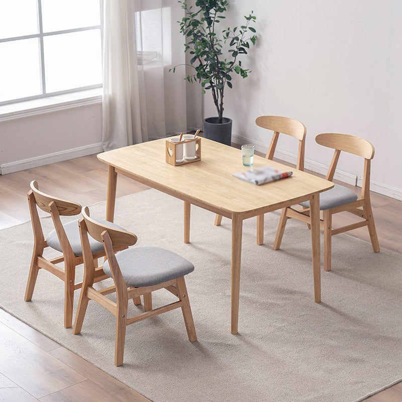 Contemporary Kitchen Open Back Chairs Dining Armless Side Chair with Wooden Legs Clearhalo ' kitchen&dining_furn' 'Dining Chairs' 'Dining Tables & Seating' 'dining_chair' 'furn' 'furn_dining_chair' 'Furniture' 'furniture_dining_chair' 'Kitchen & Dining Furniture' 'kitchen' 4577837