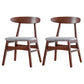 Contemporary Kitchen Open Back Chairs Dining Armless Side Chair with Wooden Legs Walnut Fabric 2 Piece Set Clearhalo ' kitchen&dining_furn' 'Dining Chairs' 'Dining Tables & Seating' 'dining_chair' 'furn' 'furn_dining_chair' 'Furniture' 'furniture_dining_chair' 'Kitchen & Dining Furniture' 'kitchen' 4577839