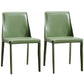 Modern Metal Dining Armless Chair Leather Dining Room Chair for Home Use Green 2 Piece Set Clearhalo ' kitchen&dining_furn' 'Dining Chairs' 'Dining Tables & Seating' 'dining_chair' 'furn' 'furn_dining_chair' 'Furniture' 'furniture_dining_chair' 'Kitchen & Dining Furniture' 'kitchen' 4577858
